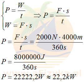 ze wzory na moc mechaniczną