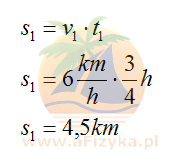 skorzystamy ze wzoru na drogę w ruchu jednostajnym