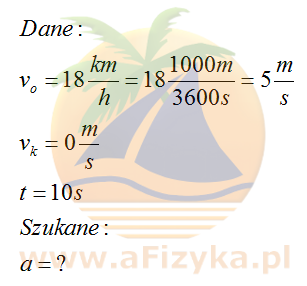 odczytanej prędkości zamienimy z kilometrów na godzinę na metry na sekundę