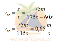 Obliczymy średnią prędkość z jaką wracał stróż
