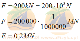 Zamieniamy 200kN