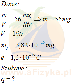 Obliczamy jaki ładunek elektryczny