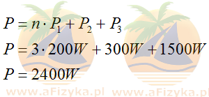 Obliczamy całkowitą moc obciążenia obwodu elektrycznego