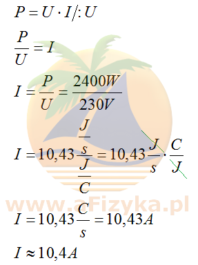 bliczamy natężenie prądu elektrycznego jaki popłynie przez obwód