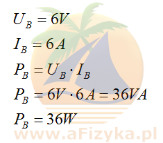 ze wzoru na moc urządzenia elektrycznego