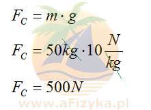 ze wzoru na siłę ciężkości