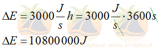 Obliczamy zużycie energii w dżulach