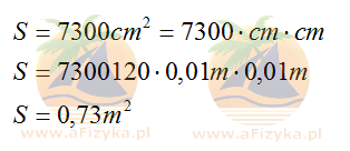 Wyrażamy 7300cm