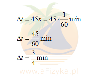 zamiana sekund na minuty