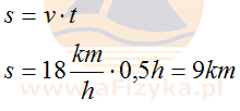 Obliczamy drogę jaką pokona pszczoła w ciągu pół godziny