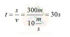 Obliczamy czas w jakim sprinter pokona 300m