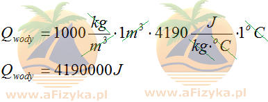 Obliczamy ciepło dla wody