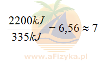 ile razy ilość ciepła potrzebna do wyparowania wody