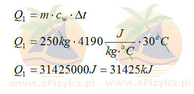 Obliczamy ile ciepła należy odebrać
