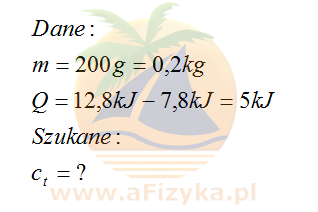 Obliczamy ciepło topnienia ołowiu
