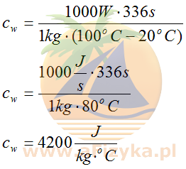 wzoru na ciepło właściwe