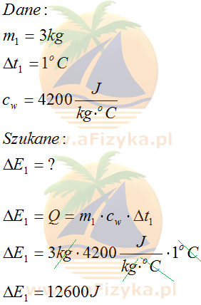 ogrzać 3kg wody o 1°C