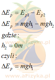 Obliczymy zmianę energii potencjalnej