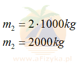 W podpunkcie a) obliczyliśmy wartość masy