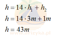 Obliczamy maksymalną wysokość na jaką należy