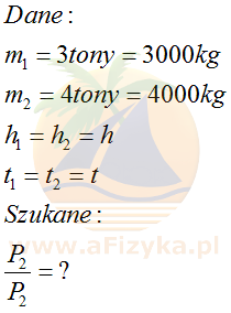 Przy podanych danych możemy obliczyć stosunek mocy obu silników
