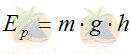 Energia potencjalna ciężkości wyrażona jest wzorem