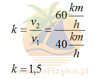 stosunek prędkosci