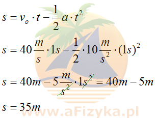 ze wzory na drogę w ruchu jednostajnie opóźnionym