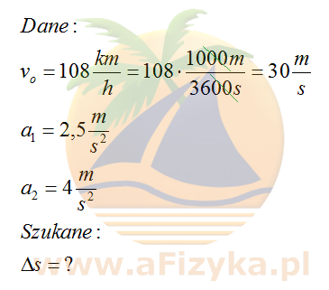 o ile metrów krótsza będzie droga hamowania