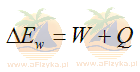 wzór na pierwszą zasadę termodynamiki