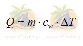 Wzór na ciepło przekazywane przy zmainie temperatury