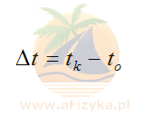 Wzór na przyrost temperatury w skali Celsjusza