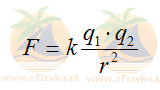 Wzór na siłę oddziaływania elektrostatycznego