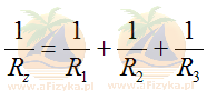 Wzór na odwrotność oporu zastępczego połączenia równoległego