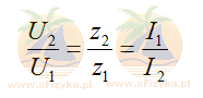 Wzór na przekładnię transformatora