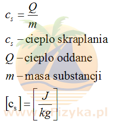 Wzór na ciepło skraplania