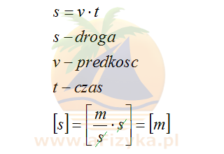 wzór na drogę w ruchu jednostajnym prostoliniowym