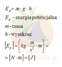 wzor na energie potencjalna grawitacji