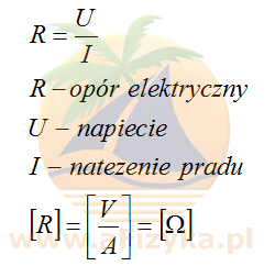 Wzór na opór elektryczny odcinka obwodu