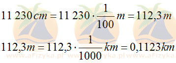 11230 cm na metry